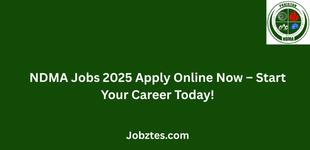 NDMA Jobs 2025 Apply Online Now Start Your Career Today
